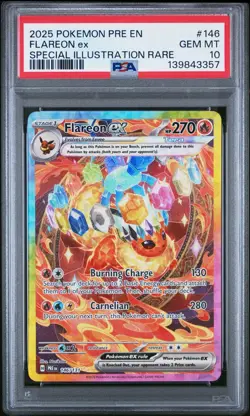 PSA 10 FLAREON ex 146/131 | Prismatic Evo SIR Graded Pokemon Card HK - Image 1