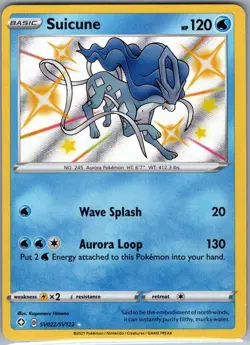 Suicune SV022/SV122 Shining Fates: Shiny Vault - Pokemon Card - NM - Image 1