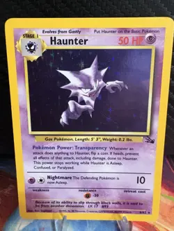 Haunter 6/62 Fossil Holo MP WOTC 1999 Pokemon Card Vintage - Image 1