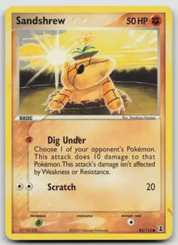 Sandshrew 82/113 Delta Species Common Pokemon TCG Card - Image 1