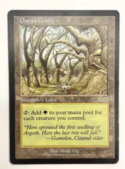 Gaea's Cradle -- MTG Magic the Gathering - Urza's Saga - Rare Legendary Land - Image 1