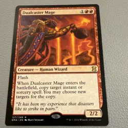 Wizards of the Coast Dualcaster Mage Eternal Masters Rare Red Human Wizard - Image 1