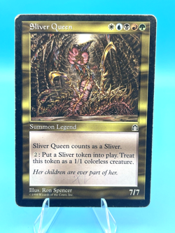 Magic the Gathering Sliver Queen Stronghold 1998 *Damaged* Written On With Pen - Image 1