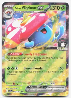 Erika's Vileplume ex 003/217 Double Rare ME: Ascended Heroes Pokemon NM - Image 1