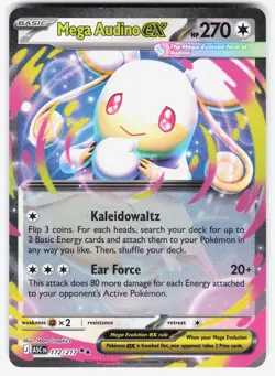 Mega Audino ex 172/217 Double Rare ME: Ascended Heroes Pokemon NM - Image 1