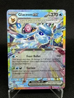 Glaceon ex - 026/131 026/131 Holo SV: Prismatic Evolutions Pokemon NM - Image 1