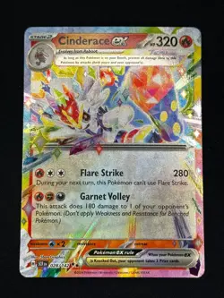 Pokemon Cinderace ex 028/142 Sv07: Stellar Crown Holo (NM) - Image 1