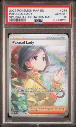 Parasol Lady Special Illustration Rare Pokemon Par En-Paradox Rift 255 NM PSA 10 - Image 1
