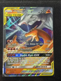 The Pokemon Company Reshiram & Charizard GX TAG TEAM 20/214 UB Ultra Rare Holo - Image 1