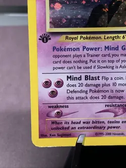 Pokemon TCG 1st Edition Slowking 14/111 Neo Genesis Holo Rare WOTC VTG Swirl - Image 5