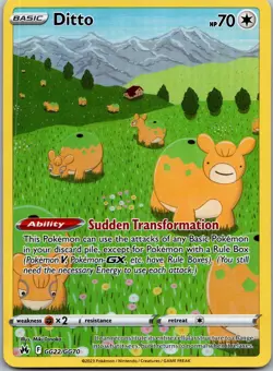 Ditto GG22/GG70 - Crown Zenith: Galarian Gallery Pokemon TCG NM - Image 1