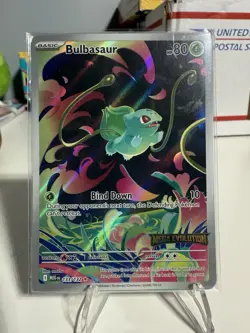 Pokemon Bulbasaur Mega Evolution 133/132 Full Art Holo Illustration Rare Stamped - Image 1