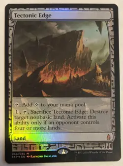 MTG English Magic Card Near Mint FOIL Zendikar EXPEDITIONS. *TECTONIC EDGE* - Image 1