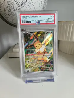 Eevee #173 Prismatic Evolutions Pokemon Centre ETB Stamped Promo PSA10 - Image 1