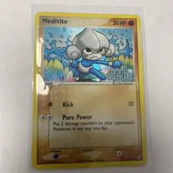 Pokemon MEDITITE 56/100 Reverse Holo Common EX Crystal Guardians MP STAMPED TCG - Image 3