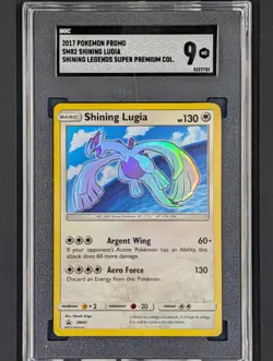 2017 POKEMON PROMO #SM82 SHINNING LUGIA SGC 9 PSA 9 BCCG MT - Image 1