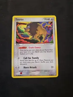 Pokemon TCG Tauros EX Crystal Guardians 12/100 Holo Rare NM - Image 1