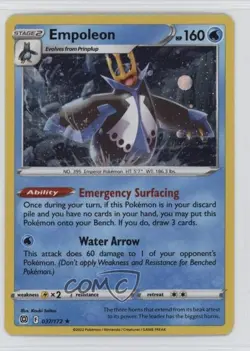 Empoleon (Cosmos Holo) Holo Pokemon Sword & Shield Brilliant Stars #037 - Image 1