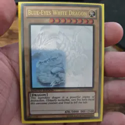 Blue-Eyes White Dragon Ghost Rare NM GLD5-EN001 Limited Ed Gold Haunted Mine - Image 1
