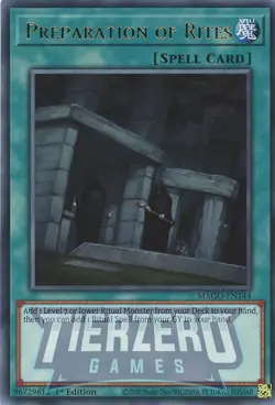Yugioh Preparation of Rites MAGO-EN144 Rare 1st Edition NM/LP - Image 1