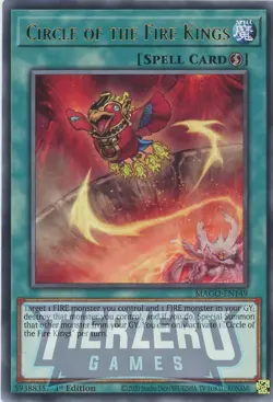Yugioh Circle of the Fire Kings MAGO-EN149 Rare 1st Edition NM/LP - Image 1