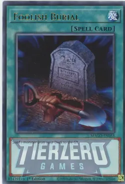 Yugioh Foolish Burial MAGO-EN053 Rare 1st Edition NM/LP - Image 1