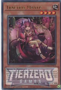 Yugioh Traptrix Mantis MAGO-EN076 Rare 1st Edition NM/LP - Image 1