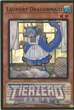 Yugioh Laundry Dragonmaid MAGO-EN021 Premium Gold Rare 1st Edition NM/LP - Image 1