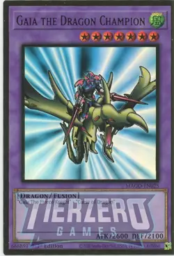 Yugioh Gaia the Dragon Champion MAGO-EN025 Premium Gold Rare 1st Edition NM/LP - Image 1