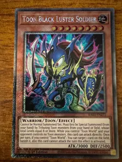 Yugioh RA03-EN272 Toon Black Luster Soldier Platinum Secret Rare 1st Ed - Image 2