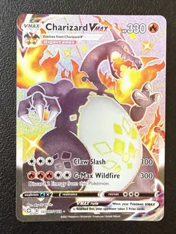 Pokemon TCG Charizard VMAX Shining Fates Holo Card SV107/SV122 Mint Condition - Image 1