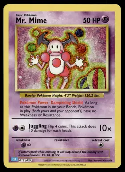 Mr. Mime Holo 013/034 Trading Card Game Classic Pokemon - Image 1