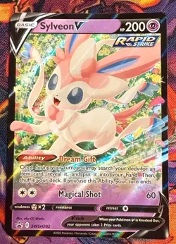 Sylveon V SWSH202 Black Star Promo Ultra Rare Holo Pokemon TCG Card NM - Image 1