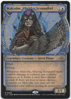 Malcolm, Alluring Scoundrel (Showcase) Normal R The Lost Caverns Ixalan 293 NM - Image 1