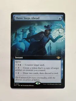Three Steps Ahead - EXTENDED ART - MTG Outlaws of Thunder Junction - NM - Image 1