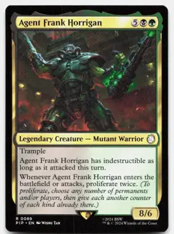 Agent Frank Horrigan 89 Rare Universes Beyond: Fallout Magic: The Gathering NM - Image 1