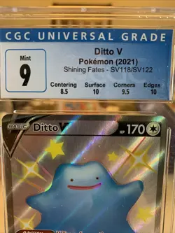 2021 Pokemon Shining Fates Ditto V SV118/SV122 CGC 9 A043 - Image 2