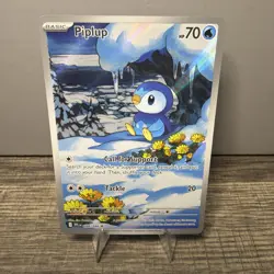 Pokemon TCG Piplup 098/094 Phantasmal Flames Illustration Rare NM - Image 1