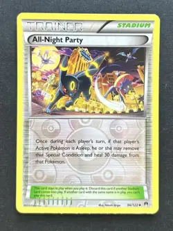 Pokemon TCG All Night Party Trainer Reverse Holo 96/122 XY Breakpoint - Image 1