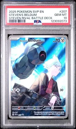 Pokemon - Steven's Beldum - SVP 207 - BATTLE DECK PROMO - Full Art - PSA 10 - Image 1