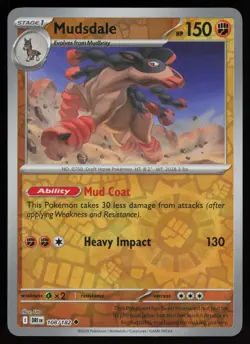MUDSDALE 108/182 UNCOMMON DESTINED RIVALS POKEMON REVERSE HOLO NM/M - Image 1