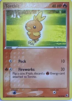 Torchic 73/109 Common Ruby & Sapphire Pokemon Lightly Played - Image 1