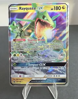 2018 Pokemon Celestial Storm Rayquaza GX #109/168 LP - Tempest GX Dragon Break - Image 1