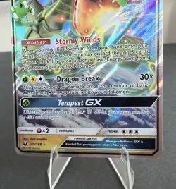 2018 Pokemon Celestial Storm Rayquaza GX #109/168 LP - Tempest GX Dragon Break - Image 3