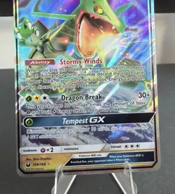2018 Pokemon Celestial Storm Rayquaza GX #109/168 LP - Tempest GX Dragon Break - Image 4