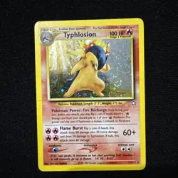 Pokemon Typhlosion 17/111 Neo Genesis Holo Rare Vintage 100 HP Volcano LP/NM - Image 1
