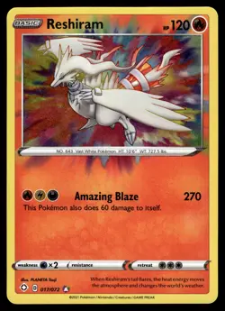 Reshiram 017/072 Shining Fates Pokemon - Image 1