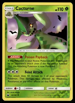 Cacturne Reverse Holo 20/168 SM - Celestial Storm Pokemon - Image 1