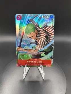 Roronoa Zoro OP14-015 Rare Alternate Art Th Azure Sea's Seven One Piece TCG - Image 1
