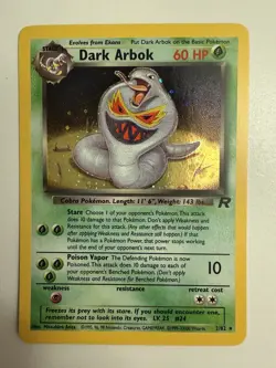 Pokemon Dark Arbok Holo Rare TCG Card 2/82 - Image 1